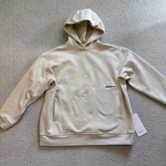 Men's Lululemon Big Cozy Oversized Pullover Hoodie Light Ivory NWT- Size XS - Picture 3 of 6